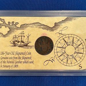 1808 Admiral Gardner Shipwreck Coin w/ COA